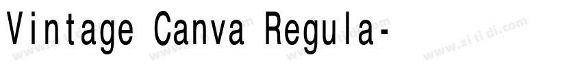Vintage Canva Regula字体转换